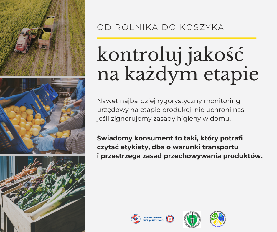 Baner z 3 zdjęć, 1 pokazuje kombajn zbierający zboże do przyczep 2 sortowanie cytryn do niebieskich koszy 3 drzewniane skrzynie z warzywami